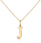 SAVICKI Colier litera J din aur 585 cu diamant 0.04ct 45 cm