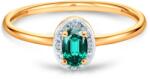 SAVICKI Inel de logodnă SAVICKI: aur bicolor, smarald, diamante - savicki - 3 226,00 RON