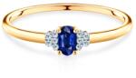 SAVICKI Inel de logodnă Savicki: aur, safir albastru, diamante - savicki - 4 189,00 RON
