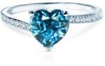 SAVICKI Inel de logodnă Savicki: aur alb, topaz, diamante - savicki - 3 965,00 RON