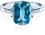SAVICKI Inel de logodnă Savicki: aur alb, topaz, diamante - savicki - 4 119,00 RON