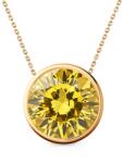 SAVICKI Colier aur 585 cu diamant galben de laborator 0.5ct 45 cm
