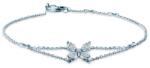 SAVICKI Brățară Celebrity fluture din aur alb 585 cu diamant alb 15+2 cm