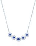 SAVICKI Colier din aur 585 cu safire albastre 0.19 ct 44 cm