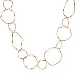 SAVICKI Colier cercuri argint placat cu aur 96, 5 cm