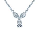 SAVICKI Colier din aur alb 585 cu diamant alb 0.1 ct 46 cm