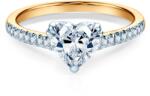 SAVICKI Inel de logodnă inimă SAVICKI: aur bicolor, diamant de laborator - savicki - 8 870,00 RON