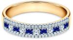 SAVICKI Inel de logodnă SAVICKI: aur bicolor, safire albastre, diamante - savicki - 14 565,00 RON