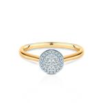 SAVICKI Inel de logodnă SAVICKI: aur bicolor, diamante - savicki - 7 785,00 RON