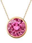 SAVICKI Colier aur 585 cu diamant roz de laborator 0.5ct 45 cm - savicki - 6 583,00 RON