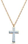 SAVICKI Colier cruce aur 585 diamante albe 0.06 ct 42 cm