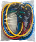 Extol Gumipók készlet 4 db, 18 cm × 6 mm, kampóval, erős Latex gumi, takaróponyva rögzítéséhez