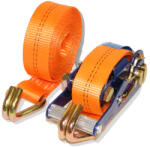 WOLKER Rakományrögzítő heveder csúcsos horoggal (2 részes, 25 mm, 4 méter, 800 kg)