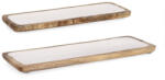 Bizzotto Set 2 tavi lemn mango maro email alb Knososs 38x12x2h, 46x15x2h (0550909) Tava