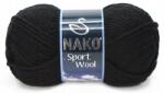 Nako Sport Wool Fonal 100g/120m gyapjú 217 fekete (epasma)