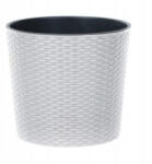Prosperplast Ghiveci Decorativ Prosperplast Rato pentru Flori, Imitatie Ratan, 31x27.3 cm, Alb (DRTUS300L-S449)