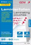 Genie lamináló fólia 95x60 mm 100 mik. 25 db (10261)