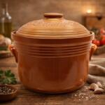 ATELIER 49 Oala Ceramica pentru Sarmale si Fripturi, Glazurata, Rotunda, 8 Litri (ATE49-POE-276706)
