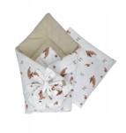 Koell Babaágynemű szett 2 az 1-ben: babafészek és párna, prémium pamut, Karetta mintás (SET-RO2W1-KOL-ABP-1)