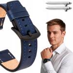 Polax Bőrszíj karórához 20mm, XL-es méret (LcZpCzB20XLBl)