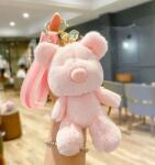  Kulcstartó Kézitáska medál Maci XXL Rózsaszín (MIŚ XXL RÓŻ)