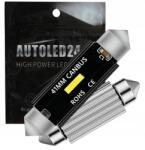 Autoled24 Power Led Izzó 24V Cső 41mm Black Tir Canbus Retrify Automotive