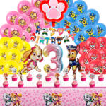  Szülinapi Dekoráció Szett 3 Születésnap, Rózsaszín Léggömb Füzér Lufi