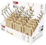 EMOS EMOS DCWW42, LED dekoráció, fa -rénszarvas, 16 cm, 2x AAA, beltéri, meleg fehér, időzítő, 12db, display (DCWW42)