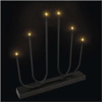 EMOS EMOS DCAW24, LED gyertyatartó, fém, fekete, 40 cm, 2x AA, beltéri, meleg fehér (DCAW24)