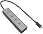i-tec Hub USB-C I-TEC 5 porturi, video 8K, Power Delivery 85W, gri (C31HUBMETAL8KPDPRO)