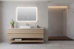 InspiroDesign Biscano Smart LED-keretvilágítású fürdőszobai tükör 100x70 cm