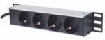 INTELLINET 10 1U Rackmount 4-Output Power Distribution Unit (PDU)