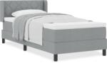 vidaXL Boxspring ágy matraccal matracmal Világosszürke 100 x 200 cm (3341153) (3341153)
