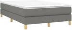 vidaXL sötétszürke szövet rugós ágy matraccal 120 x 190 cm (3269665) (3269665)
