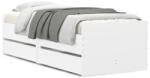 vidaXL fehér kicsi egyszemélyes ágykeret fiókokkal 75 x 190 cm (3207357) (3207357)