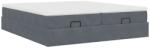 vidaXL Ottomán ágykeret matraccal Sötét szürke 200x200cm bársony (3311268) (3311268)