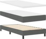 vidaXL Boxspring ágy matraccal Sötétszürke 100 x 200 cm szövet (3339948) (3339948)