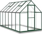 vidaXL zöld alumínium melegház alapvázzal 334x169x202 cm (3266330) (3266330)