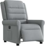 vidaXL világosszürke szövet elektromos dönthető fotel (3303294) (3303294)