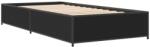 vidaXL fekete szerelt fa és fém ágykeret 90 x 200 cm (845111) (845111)
