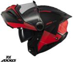 AXXIS Casca Axxis GhostFighter SV Maniac - Flip-up, negru/rosu mat, Ochelari soare incluși, ECE 22.06 (4365779B52)