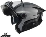 AXXIS Casca Axxis GhostFighter SV Bitone - Flip-up, negru/gri lucios, Ochelari soare incluși, ECE 22.06 (4365334221)