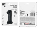 GoDan Balon folie sub forma de cifra, negru mat, 85 cm GD1939-1 Baloane folie Tip Cifra 1 (GD1939-1)