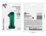 GoDan Balon folie sub forma de cifra, verde, 85 cm GD1938-1 Baloane folie Tip Cifra 1 (GD1938-1)