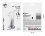 GoDan Balon folie sub forma de cifra, argintiu, 85 cm GD1937-1 Baloane folie Tip Cifra 1 (GD1937-1)