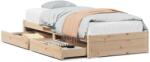 vidaXL tömör fenyőfa ágy matrac nélkül 75 x 190 cm (3301646) (3301646)