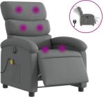 vidaXL sötétszürke szövet dönthető elektromos masszázsfotel (3203967) (3203967)