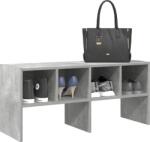 vidaXL cipőtartó állvány egymásra rakható beton szürke 89, 5x30x40 cm (858845) (858845)