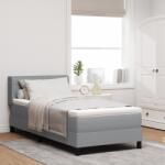 vidaXL Boxspring ágy matraccal matracmal Világosszürke 90 x 190 cm (3341013) (3341013)