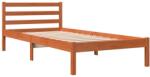 vidaXL viaszbarna tömör fenyőfa ágykeret 90 x 200 cm (844142) (844142)